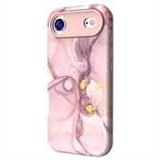 iPhone Air Luksuriøst marmor hybrid-deksel - Rosa / Gull