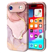 iPhone Air Luksuriøst marmor hybrid-deksel - Lilla / Gull