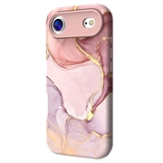 iPhone Air Luksuriøst marmor hybrid-deksel - Lilla / Gull