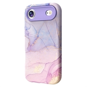 iPhone Air Luksuriøst marmor hybrid-deksel - Lilla / Rosa