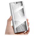 Luxury Mirror View iPhone 7/8/SE (2020)/SE (2022) Flip-deksel - Sølv
