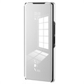 Luxury Mirror View Samsung Galaxy Z Fold2 5G Flip-deksel - Sølv