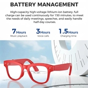 M01S AI-smarte briller med sanntidsoversettelse og HD-kamera - rød