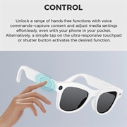 M01S AI-smarte briller med sanntidsoversettelse og HD-kamera - hvit