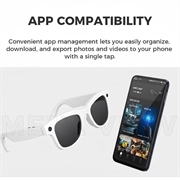 M01S AI-smarte briller med sanntidsoversettelse og HD-kamera - hvit