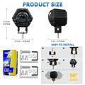 M1 PRO LED-spotlight for motorsykkel/bil – 18000lm, 10 lysmoduser, IP68, 9–32V – svart