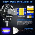 M1 PRO LED-spotlight for motorsykkel/bil – 18000lm, 10 lysmoduser, IP68, 9–32V – svart
