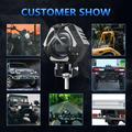 M1 PRO LED-spotlight for motorsykkel/bil – 18000lm, 10 lysmoduser, IP68, 9–32V – svart