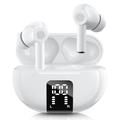 M10 Multiple Languages Translation Earphones Wireless Bluetooth Smart Voice Translator Headset - hvit