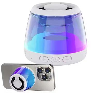 M2 Mini magnetisk Bluetooth-høyttaler med RGB-lys - hvit