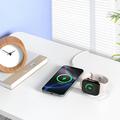 M40 2-i-1 magnetisk trådløs lader for iPhone, Apple Watch, AirPods - 25W/5W - Hvit