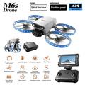M6S sammenleggbar drone med dobbelt kamera og 4.3" skjermfjernkontroll