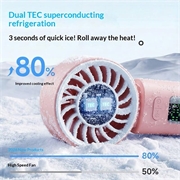 M814 sammenleggbar TEC-kjølevifte med dynamisk skjerm - 3000mAh - rosa