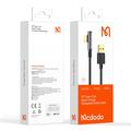 MCDODO CA-3380 MDD 1,2 m USB-A til Type-C 90-graders vinkel datakabel 6A hurtiglading Transparent ledning