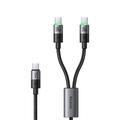 Mcdodo CA-6740 2-i-1 USB-C-kabel 100W hurtiglading - 1.5m  - svart