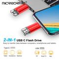 MICRODRIVE 64GB 2-i-1 USB 2.0/USB-C minnepenn - svart