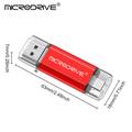MICRODRIVE 64GB 2-i-1 USB 2.0/USB-C minnepenn - svart