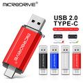 MICRODRIVE 64GB 2-i-1 USB 2.0/USB-C minnepenn - svart