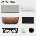 MT5 Ultra Smart Glasses med 2000mAh ladetui - svart / brun