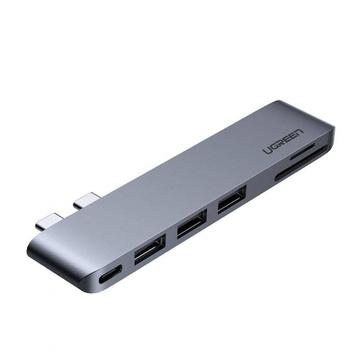 MacBook Pro/Air Ugreen CM251 6-i-1 USB-C-hub - grå