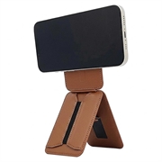 MagSafe-kompatibelt stativ/selfiestang med kortholder til iPhone - brun