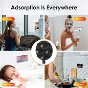 MagSafe-telefonholder i silikon med sugekopp - svart