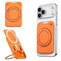 Magnetisk kortholder med ringstøtte - oransje