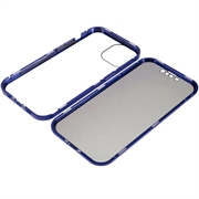 iPhone 15 Magnetisk Deksel med Personvernherdet Glass - Blå