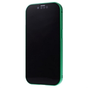 iPhone 15 Magnetisk Deksel med Personvernherdet Glass - Grønn