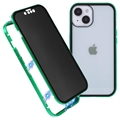 iPhone 15 Plus Magnetisk Deksel med Personvernherdet Glass - Grønn