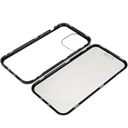 iPhone 15 Pro Magnetisk Deksel med Personvernherdet Glass - Svart