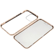 iPhone 15 Pro Magnetisk Deksel med Personvernherdet Glass - Gull