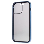 iPhone 15 Pro Max Magnetisk Deksel med Personvernherdet Glass - Blå