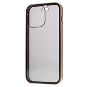 iPhone 15 Pro Max Magnetisk Deksel med Personvernherdet Glass - Gull