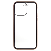 iPhone 15 Pro Max Magnetisk Deksel med Personvernherdet Glass - Gull