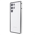 Samsung Galaxy S22 Ultra 5G Magnetisk Deksel med Herdet Glass - Sølv