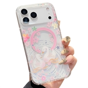 iPhone 17 Pro Max magnetisk-deksel med innebygde rhinestones - Svaner