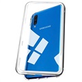 Samsung Galaxy A50 Magnetic Deksel med Herdet Glass Bakbeskytter - Sølv