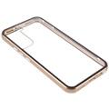 Samsung Galaxy S22 5G Magnetic Deksel med Herdet Glass - Gull
