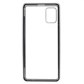 Samsung Galaxy A51 Magnetisk Deksel med Herdet Glass - Sølv