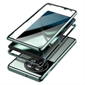 OnePlus 11 Magnetisk Deksel med Herdet Glass - Mørkegrønn