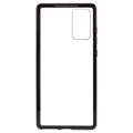 Samsung Galaxy Note20 Magnetisk Deksel med Herdet Glass - Svart