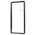 Samsung Galaxy Note20 Magnetisk Deksel med Herdet Glass - Svart