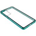 Samsung Galaxy S21 FE 5G Magnetisk Deksel med Herdet Glass - Blå
