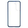 Samsung Galaxy S22+ 5G Magnetisk Deksel med Herdet Glass - Blå