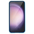 Samsung Galaxy S23 5G Magnetisk Deksel med Herdet Glass - Blå
