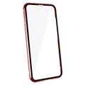 Samsung Galaxy S23 5G Magnetisk Deksel med Herdet Glass - Rød