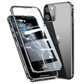 iPhone 11 Pro Magnetic Deksel med Herdet Glass - Svart