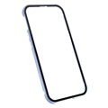 iPhone 13 Magnetisk Deksel med Herdet Glass - Blå