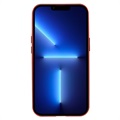 iPhone 13 Pro Magnetisk Deksel med Herdet Glass - Rød